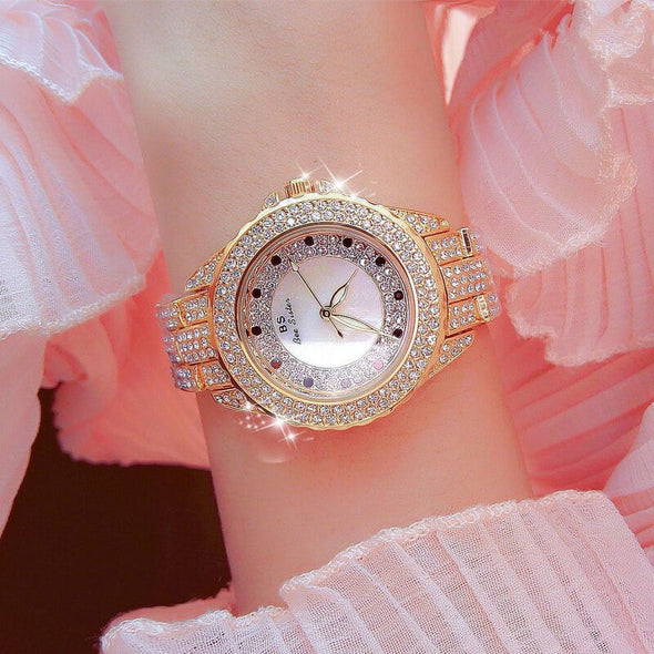 Bee Sister - New Watch Chain Watch Fritillary Popular Color Women's Watch Full of Diamonds Quartz Watch Popular Fashion