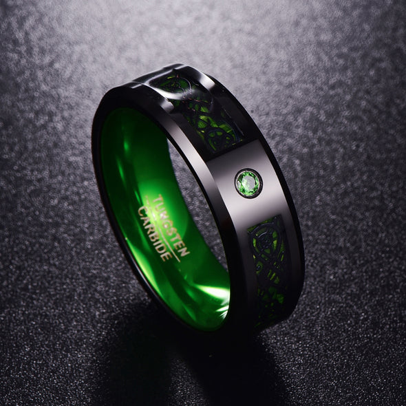 Firestone Dragon's Eye Tungsten Carbide Ring