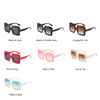 New Fashion Oversized Square Sunglasses For Women Black Brown Elegant Gradient Sun Glasses Female Uv400 Eyewear Pink Red