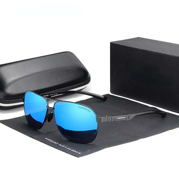 KINGSEVEN 2023 Brand Men Aluminum Sunglasses Polarized UV400 Mirror Male Sun Glasses Women For Men Oculos de sol