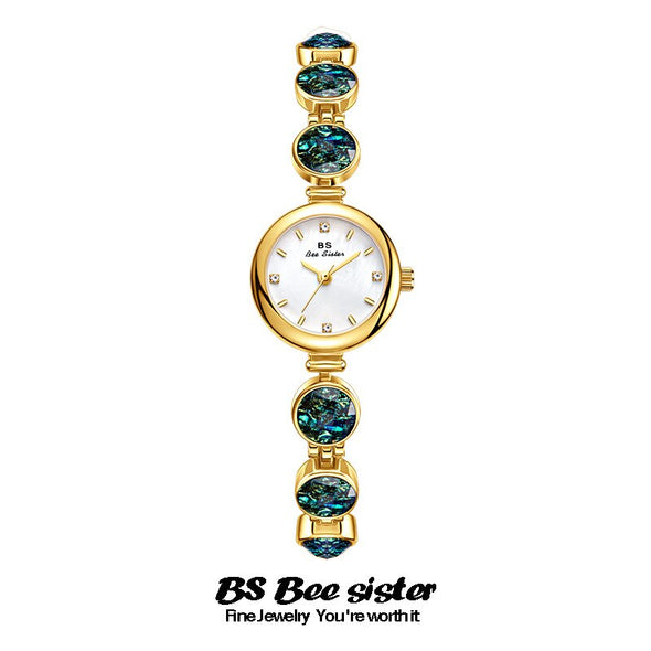 Bee Sister - New Chain Watch Glow Rough Stone Ins Malachite Colorful Women's Watch Quartz