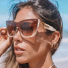 Brand Design Cat Eye Square Ladies Sunglasses Decorative Fashion Women's Shades