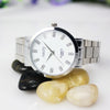Nary Women's White Dial Stainless Steel Dress Watch-W6005W