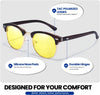 Night Driving Glasses for Men Women Anti Glare Night Vision Glasses with Polarized Yellow Lens for Nighttime
