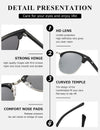AEVOGUE Polarized Sunglasses For Women And Men Semi Rimless Frame Retro Sun Glasses AE0369