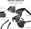 AEVOGUE Polarized Sunglasses For Women And Men Semi Rimless Frame Retro Sun Glasses AE0369