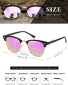 AEVOGUE Polarized Sunglasses For Women And Men Semi Rimless Frame Retro Sun Glasses AE0369