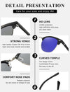AEVOGUE Polarized Sunglasses For Women And Men Semi Rimless Frame Retro Sun Glasses AE0369