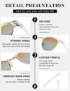 AEVOGUE Polarized Sunglasses For Women And Men Semi Rimless Frame Retro Sun Glasses AE0369