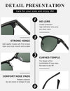 AEVOGUE Polarized Sunglasses For Women And Men Semi Rimless Frame Retro Sun Glasses AE0369