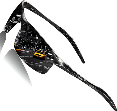 ROCKNIGHT Driving HD Polarized UV400 Protection Ultra light Al-Mg Golf Fishing Outdoor Sunglasses