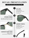 AEVOGUE Polarized Sunglasses For Women And Men Semi Rimless Frame Retro Sun Glasses AE0369