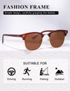 AEVOGUE Polarized Sunglasses For Women And Men Semi Rimless Frame Retro Sun Glasses AE0369