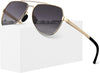 JOLLYNOVA Aviator Sunglasses for Men Women Polarized New Shades Large Metal Frame - UV 400 Protection