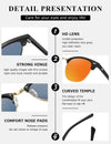 AEVOGUE Polarized Sunglasses For Women And Men Semi Rimless Frame Retro Sun Glasses AE0369
