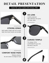 AEVOGUE Polarized Sunglasses For Women And Men Semi Rimless Frame Retro Sun Glasses AE0369