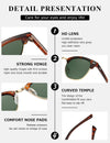 AEVOGUE Polarized Sunglasses For Women And Men Semi Rimless Frame Retro Sun Glasses AE0369