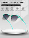 AEVOGUE Polarized Sunglasses For Women And Men Semi Rimless Frame Retro Sun Glasses AE0369
