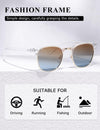 AEVOGUE Polarized Sunglasses For Women And Men Semi Rimless Frame Retro Sun Glasses AE0369
