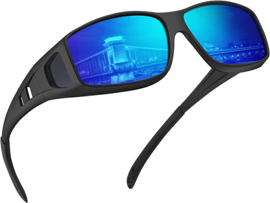 Tnnaiko Night Driving Glasses Night Vision Glasses Fit Over Glasses Sunglasses for Men Polarized Anti Glare Lens