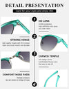 AEVOGUE Polarized Sunglasses For Women And Men Semi Rimless Frame Retro Sun Glasses AE0369