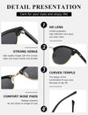 AEVOGUE Polarized Sunglasses For Women And Men Semi Rimless Frame Retro Sun Glasses AE0369