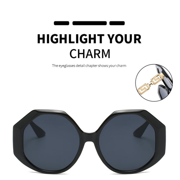 Fashion Round Sunglasses Women Men Luxury Model Leopard Black Style Brand Designer Hollow Decorative Frame Vintage Cool