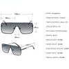 Oversized Sunglasses Men Luxury Brand Designer One Piece Mental Frame Square Sun Glasses For Man Vintage Lentes
