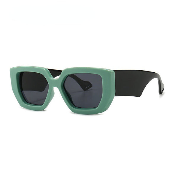 New Luxury Brand Wide Leg Square Sunglasses For Women Vintage Gradient Elegant Black Leopard Sun Glasses Men Hip Hop Shades