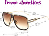 Aviator Sunglasses for Men 100% UV Protection Goggle Alloy Frame with Case
