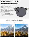AEVOGUE Polarized Sunglasses For Women And Men Semi Rimless Frame Retro Sun Glasses AE0369