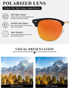 AEVOGUE Polarized Sunglasses For Women And Men Semi Rimless Frame Retro Sun Glasses AE0369