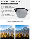 AEVOGUE Polarized Sunglasses For Women And Men Semi Rimless Frame Retro Sun Glasses AE0369