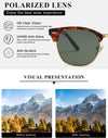 AEVOGUE Polarized Sunglasses For Women And Men Semi Rimless Frame Retro Sun Glasses AE0369