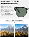AEVOGUE Polarized Sunglasses For Women And Men Semi Rimless Frame Retro Sun Glasses AE0369