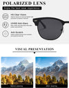 AEVOGUE Polarized Sunglasses For Women And Men Semi Rimless Frame Retro Sun Glasses AE0369