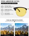 AEVOGUE Polarized Sunglasses For Women And Men Semi Rimless Frame Retro Sun Glasses AE0369