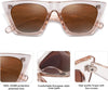 JOLLYNOVA Oversized Square Cateye Polarized Sunglasses for Women Men Big Trendy Sunnies