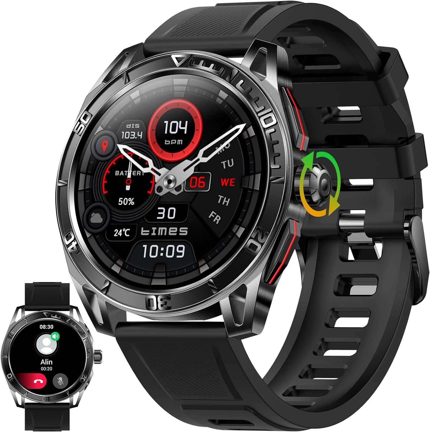 JOLLYNOVA HD30 Military Smart Watch Outdoor Tactical Fitness