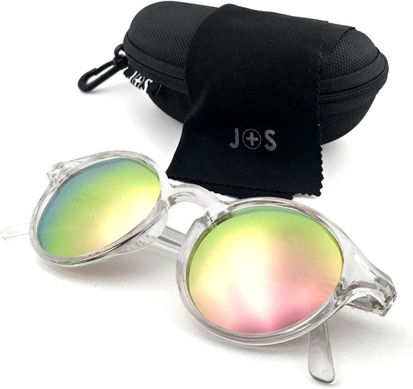 JOLLYNOVA Hali Retro Round Cat-Eye Sunglasses, Polarized Sunglasses with 100% UV protection
