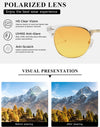AEVOGUE Polarized Sunglasses For Women And Men Semi Rimless Frame Retro Sun Glasses AE0369