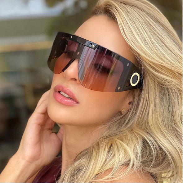 46626 Oversized Luxury Goggle Sunglasses Men Women Fashion Shades UV400 Vintage Glasses