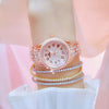 Bee Sister - New Watch Chain Watch Pink Light Luxury Women's Watch Full of Diamonds Quartz Watch Fashion
