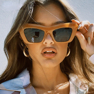 New Fashion Cat Eye Brand Designer Sunglasses Female High Quality Big Vintage Sun Glasses Lady