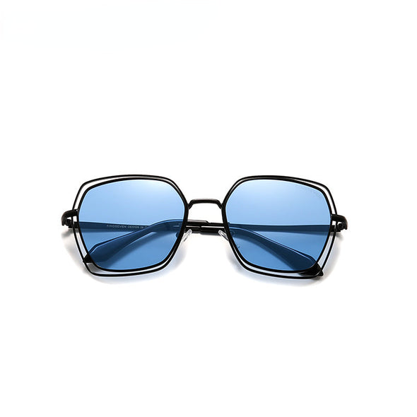 Elegant Series Polarized Sunglasses Double Frame Fashion Design Unisex Glasses Female Eyewear