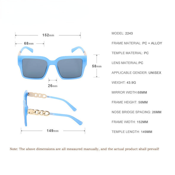 Fashion Oversized Square Sunglasses Women  Luxury Brand Designer Trendy Rectangle Sun Glasses For Female