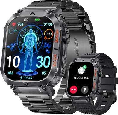 JOLLYNOVA EW5 Military Smartwatch Men Bluetooth Call Answer Handsfree Smartwatch