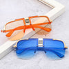 2023 New Fashion Sunglasses Women Men Shield Gradients Lens Metal Alloy Frame Trend Luxury Brand Designer Sun Glasses UV400