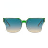 New large frame conjoined butterfly half frame color sunglasses  fashion personality ladies sunglasses