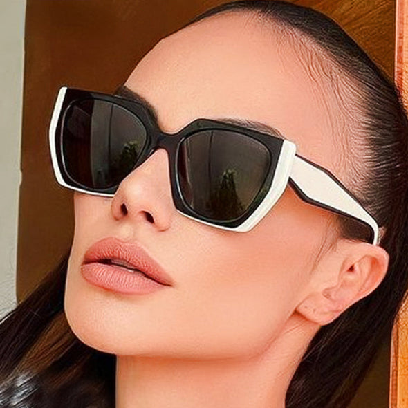 Fashion Square Sunglasses Women 2023 New Polygon Cat Eye Sun Glasses Ladies Shades UV400 Retro Luxury Brand Colorful Eyewear Men